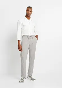 Regular fit instap chino met linnen, straight, bonprix