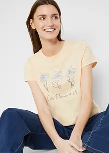 Basic T-shirt met print (set van 2), bonprix