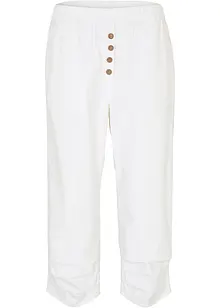 High waist 3/4 broek met linnen en comfortband, bonprix