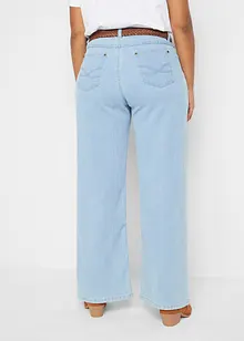 Wide leg stretch jeans mid waist, bonprix