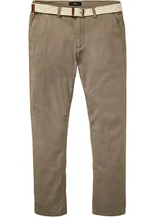 Regular fit chino met comfortband riem, straight, bonprix