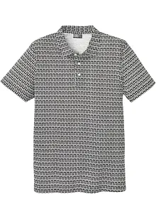 Poloshirt met comfort fit, korte mouwen en minimal print, bonprix