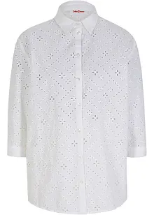 Overhemdblouse met broderie anglaise, John Baner JEANSWEAR