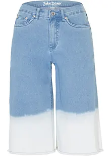 Wide leg jeans bermuda met dip dye, mid waist, John Baner JEANSWEAR