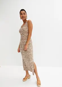 Maxi jurk met split en viscose, bonprix