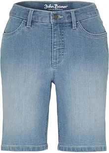 Straight jeans bermuda met mid waist, bonprix