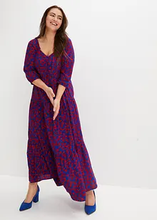 Gedessineerde maxi jurk van soepele viscose, bonprix