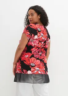 Longshirt met chiffon, bonprix