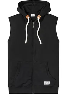 Sweatvest met capuchon in een zachte katoenmix, bonprix