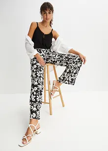 Gedessineerde Marlene broek van soepele viscose, bonprix
