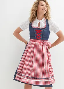 Dirndl in denim look en schort (2-dlg. set), bonprix