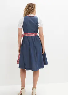 Dirndl in denim look en schort (2-dlg. set), bonprix