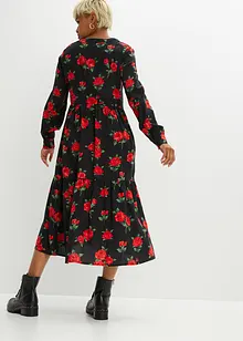 Midi jurk met bloemenprint, bonprix