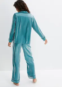 Satijnen pyjama met glans (2-dlg. set), bonprix