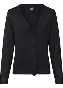 Vest met ruches langs de kraag, bonprix