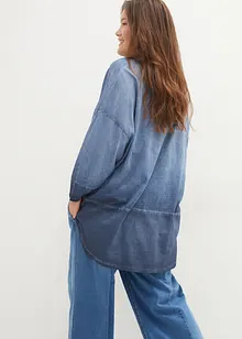 Oversized shirt van materiaalmix, bonprix