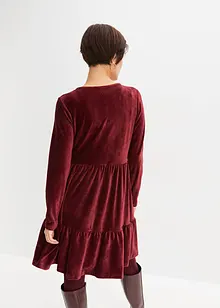 Mini jurk van elastisch fluweel, bonprix