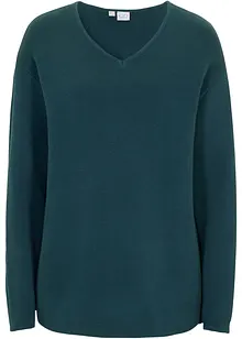 Essential geribde trui van milano knit wear met V-hals, bonprix