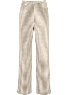 Stretch broek met pied-de-poule, wide leg, bonprix