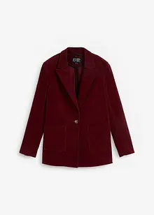 Corduroy blazer met opgestikte zakken en biologisch katoen, bonprix