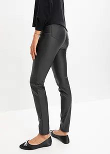 Imitatieleren high waist broek, bonprix