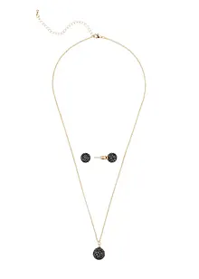 Ketting en oorstekers met zirkonia (3-dlg. set), bonprix