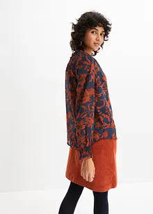 Chiffon blouse met smokwerk, bonprix