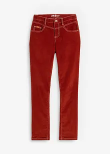 Slim fit stretch corduroy broek met contrastnaden, bonprix