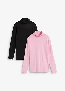 Longsleeve met col (set van 2), bonprix