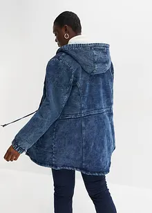 Denim parka met teddy, bonprix