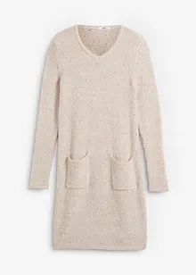 Fluffy gebreide jurk van fleece, bonprix