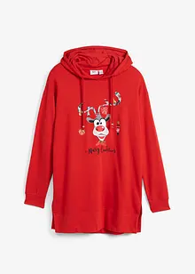 Lange hoodie met zijsplitten, bonprix