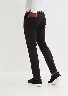 Regular fit stretch broek met riem, straight, bonprix