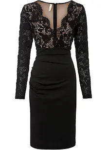 Mini jurk met kant, korte maten, bonprix