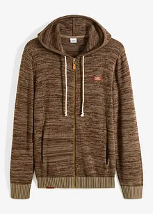 Gemêleerd vest met capuchon en katoen, bonprix