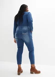 Stretch thermo jeans jumpsuit met zachte voering, John Baner JEANSWEAR