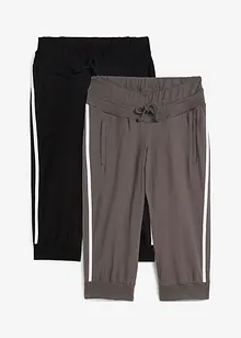 Capri joggingbroek van katoen (set van 2), bonprix