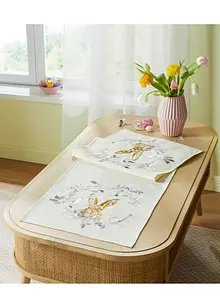 Tafelloper met glanzende print haas, bpc living bonprix collection