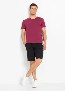 T-shirt met V-hals (set van 3), bonprix