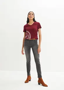 T-shirt met V-hals en print, John Baner JEANSWEAR