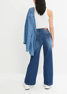 Wide leg high waist jeans met biologisch katoen, bonprix