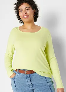 Katoenen longsleeve met ronde hals, bonprix