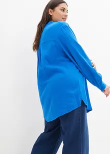 Lange mousseline blouse van katoen, bonprix