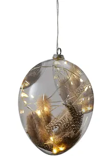 LED ornament ei met veren, bonprix