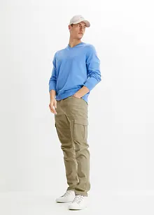 Slim fit stretch cargo broek, straight, bonprix