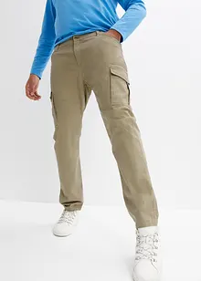 Slim fit stretch cargo broek, straight, bonprix