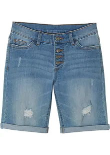 Meisjes stretch jeans short, mid waist, bonprix