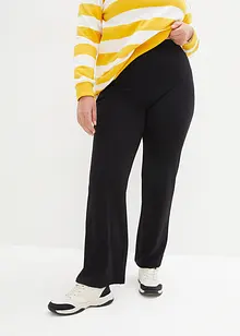 Punto di roma broek met high waist comfortband, flared, bonprix