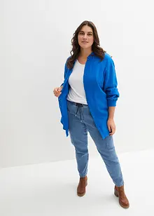 Lange mousseline blouse van katoen, bonprix