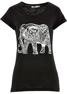 Katoenen shirt met print, korte mouw, bonprix